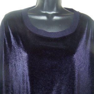 Lane Bryant Top Sweater Pullover Purple Velour 18/